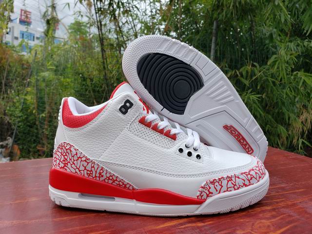Air Jordan 3 White Red Men's Basketball Shoes AJ3-39 - Click Image to Close